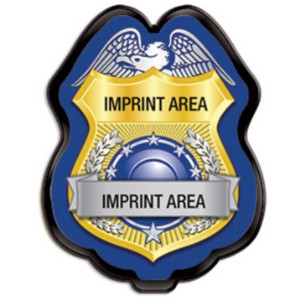 Junior Police Officer Shield Badge, Blue/Gold - JPB607