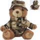 Desert Camo Boonie Hat Marine Plush Bear, 8"