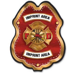 Junior Fire Chief Patriotic Plastic Badge - JFB601