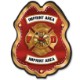 Junior Fire Chief Patriotic Plastic Badge