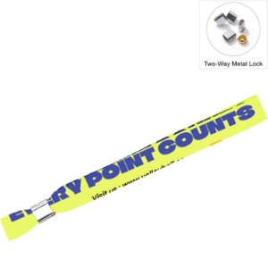 Sublimated Two-Way Metal Lock Reusable Event Wristband, 5/8" - Direct Import - RP1053