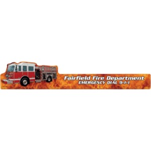 Fire Truck Die Cut Plastic Ruler, 12" - GE1230