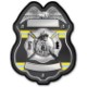 Volunteer Firefighter Black Plastic Badge