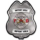 Firefighter Silver Plastic Badge w/ Maltese Cross