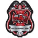 Firefighter Chief Red and Silver Plastic Badge