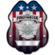 Junior Firefighter Patriotic Plastic Badge, Silver Eagle