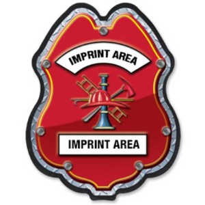 Firefighter Scramble Plastic Badge - JFB619