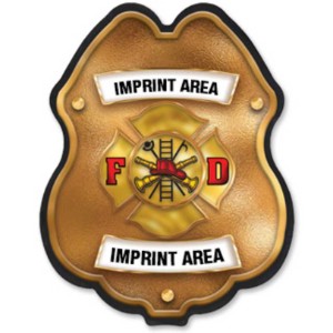 Firefighter Gold Plastic Badge w/ Maltese Cross - JFB620