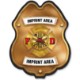 Firefighter Gold Plastic Badge w/ Maltese Cross