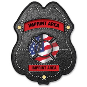 Firefighter Patriotic Maltese Cross Plastic Badge - JFB621