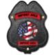 Firefighter Patriotic Maltese Cross Plastic Badge