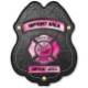 Firefighter Pink Maltese Cross Plastic Badge