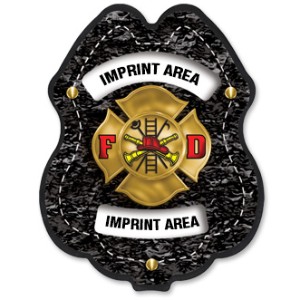 Firefighter Gold Maltese Cross Plastic Badge - JFB625