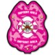 Firefighter Pink Camo Plastic Badge