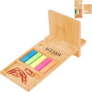 Bamboo Phone Holder w/ Sticky Flags - HT7277