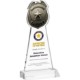 Police Badge Crystal Award on Clear Mitered Base, 9.75"