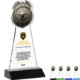 Police Badge Crystal Award on Colored Mitered Base, 7.75"