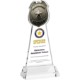 Police Badge Crystal Award on Clear Hartford Base, 8"