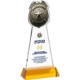 Police Badge Crystal Award on Amber Hartford Base, 10"
