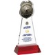 Police Badge Crystal Award on Red Hartford Base, 8"
