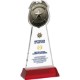 Police Badge Crystal Award on Red Hartford Base, 10"