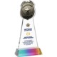 Police Badge Crystal Award on Prismatic Hartford Base, 10"g