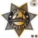 Junior Sheriff 7 Point Badge Sticker, Roll of 1000, Custom