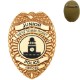Junior Police Officer Shield Badge, Pin Back