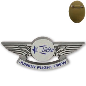 Junior Flight Crew Wing Badge, Pin Back - KN1026