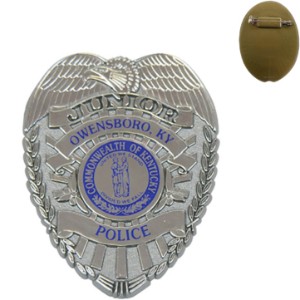 Junior Police Shield Badge, Pin Back - KN1051