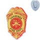 Junior Firefighter Plastic Badge, Clip Back