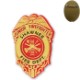Junior Firefighter Plastic Badge, Pin Back