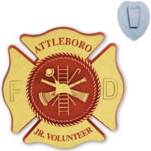 Junior Firefighter Maltese Cross Badge, Clip Back - KN1007