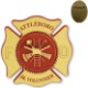 Junior Firefighter Maltese Cross Badge, Pin Back