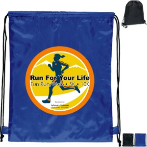 Scout™ Polyester Drawstring Backpack, Full Color - BA9057