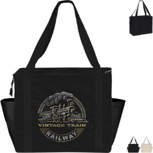 Jeremy™ Deluxe Cotton Canvas Zipper-Close Tote, Sparkle - BA9063