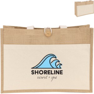 Riley™ Jute Tote, Full Color - BA9064