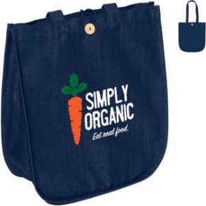 Dan™ Reusable Cotton Denim Tote, Full Color - BA9068