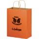 Matte Color Twisted Paper Shopper with Pumpkins Stock Design, 10" x 13"