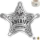 Junior Sheriff 5 Point Badge Sticker, Roll of 1000, Custom