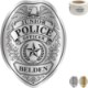 Junior Police Shield Badge Sticker, Roll of 1000, Custom