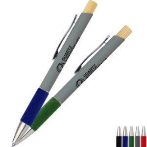 Recycled Aluminum Velvet Grip Pen - GB1349