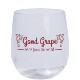 Silipint® Silicone Crystal Clear Wine Glass, 12oz.