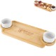Bamboo Serving Tray w/ Porcelain Bowls