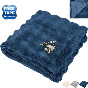 Faux Fur rPET Bubble Blanket, 60" x 50" - HT7428