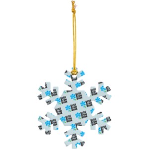 Snowflake Acrylic Full Color Ornament - HT7478