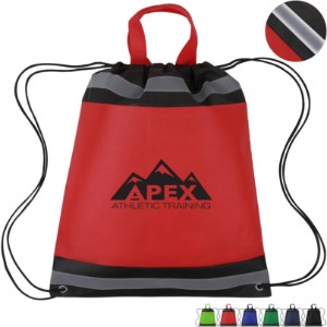 Reflective Non-Woven Drawstring Backpack - Direct Import - RP1083