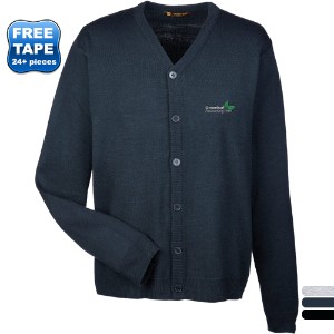 Harriton® Pilbloc™ V-Neck Button Men's Cardigan Sweater - WG3001