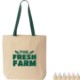 Natural Cotton Tote with Contrast Color Handles