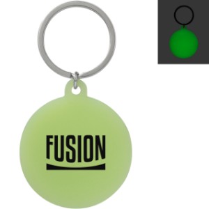 Round Silicone Glow in the Dark Keychain - PM3420